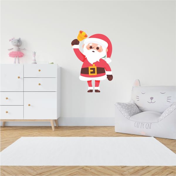 Santa Ringing Bell Decal