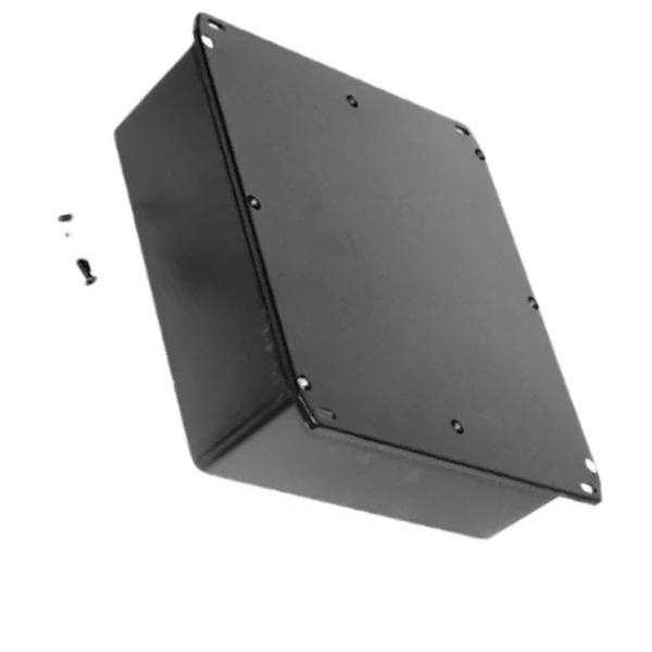 1590FFLBK Diecast Aluminum Black Enclosure 217x188x67mm IP54 Flanged Lid