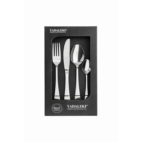 24-Piece Stainless Steel Cutlery Set - Elegant Silverware for Modern Dining Image