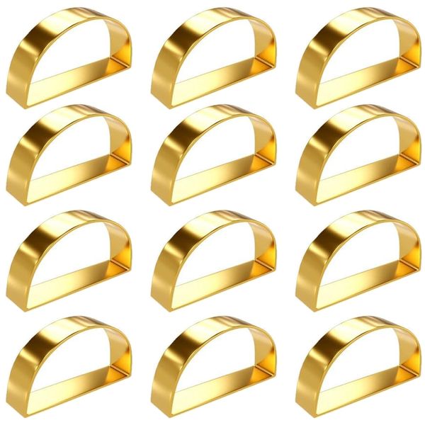 12 Pack Gold Metal Napkin Rings Holder For Wedding Party Table Decoration