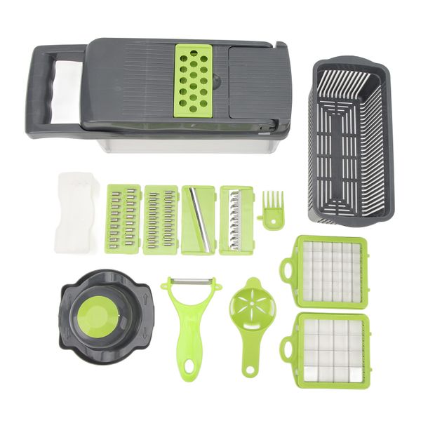 Kitchen Grater Set Cutter Food Shredding Cutting Tools 16 in 1 Set 3Cutters