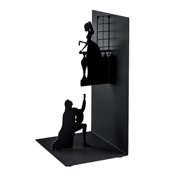C Iron Figure Bookends for Shelves Home Office Desktop Decor