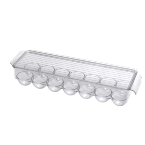 14 Pieces Egg Holder Tray With Transparent Lid