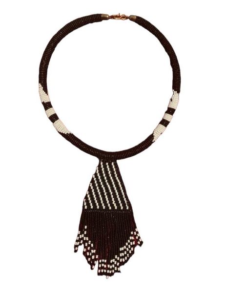 Lebocode - Beaded Necklace African Handmade Jewelry - Black