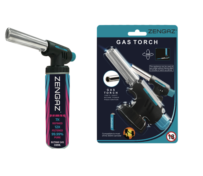 Zengaz Gas Head Torch &amp; Zengaz Pure 330ml Gas Canister Combo Set