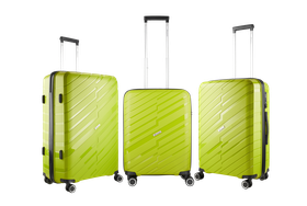 Travelwize Java PP 4-Wheel Spinner 3-piece Luggage Set Lime | Shop