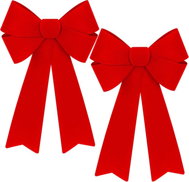 St Charles Classic Red Velvet Large Christmas Bow -2pc