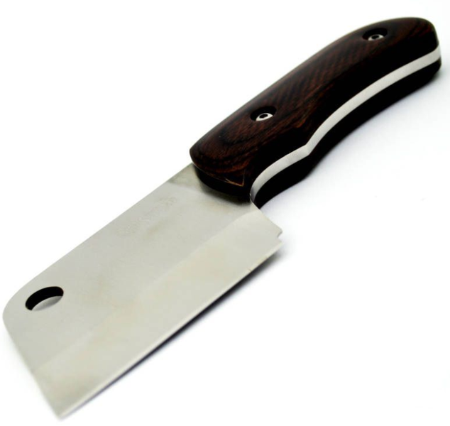 Mini Butcher Tang Cleaver Knife With Wooden Handle