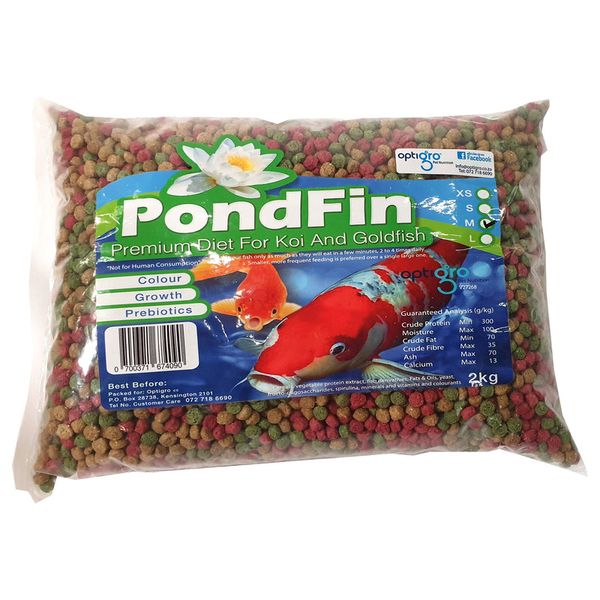 PondFin Koi &amp; Goldfish Diet 2kg Medium Pellets