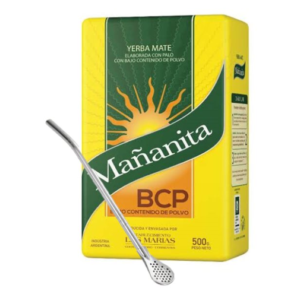 Mananita - Yerba Mate Tea 500g (Imported from Argentina) + Bombila