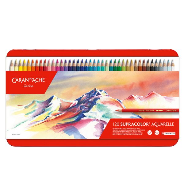 Caran D'Ache Supracolor Soft coloured pencils, 120 pencil set