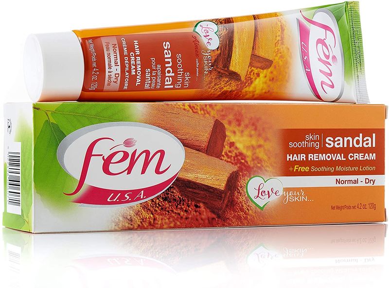 fem u.s.a. Sandalwood Hair Removal Cream - Normal and dry skin (2 Pack)