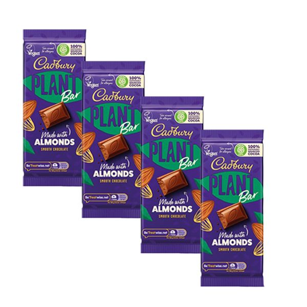 Cadbury Smooth Chocolate Plant Bar - 4 x 90g