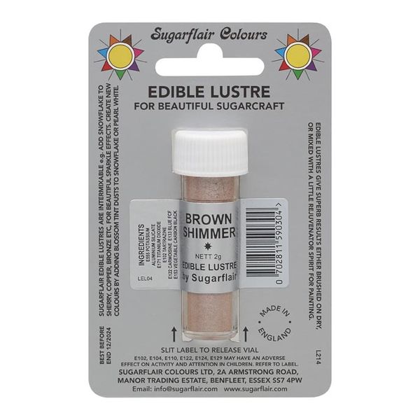 SugarFlair Edible Lustre Colour Dust - Sugarcraft Cake Icing Decoration