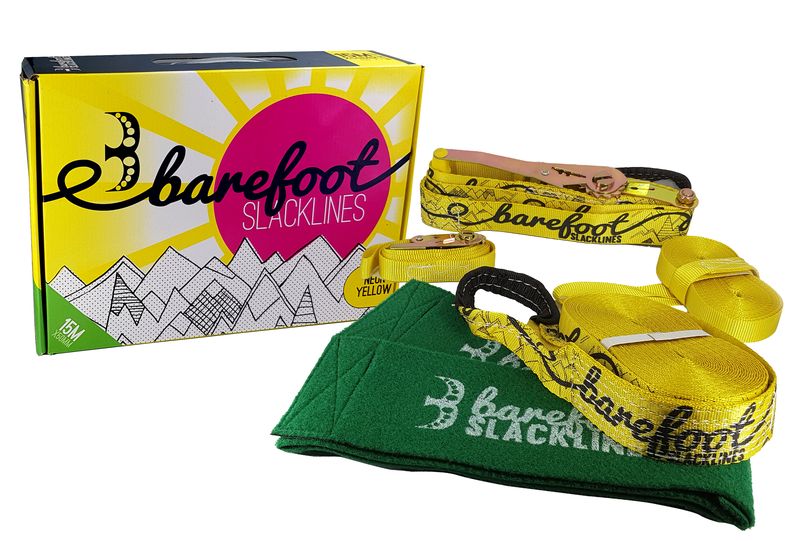 Barefoot Slackline – 15m Slackline with Training Line