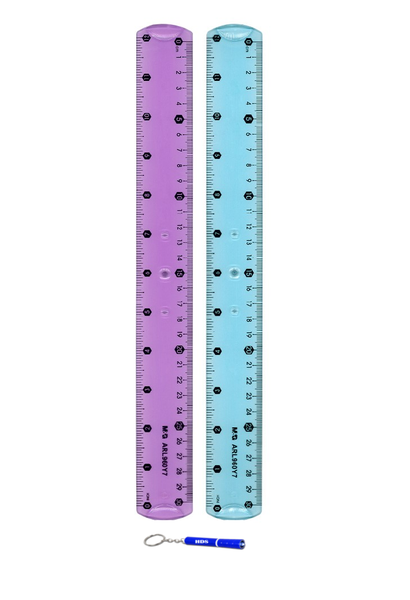 M&amp;G flexible 30cm ruler with branded HDS torch