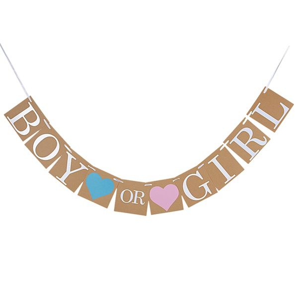 Baby Shower Decorations "Boy or Girl" Banner - Pregnancy Announcement