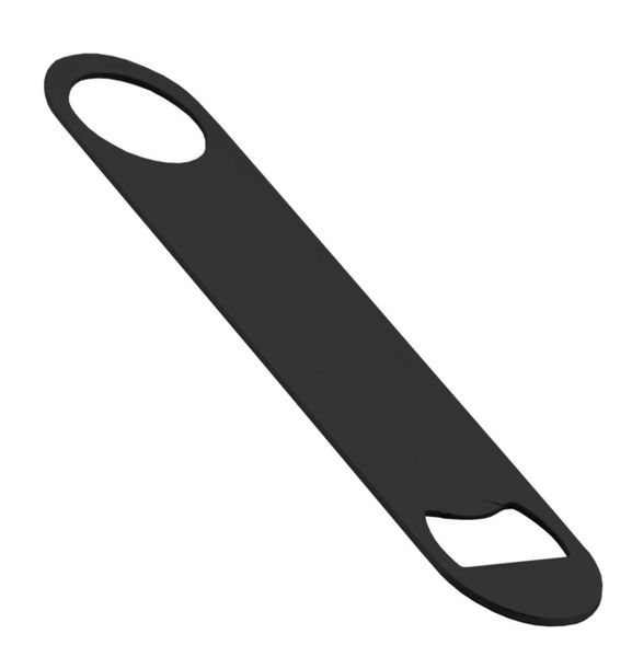 Bottle Opener Bar Blade 17x40mm Matt Black Stainlesssteel - Crockery Centre