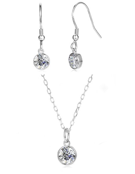 Crystalize 925 Silver April Birthstone Set with Swarovski® Crystal