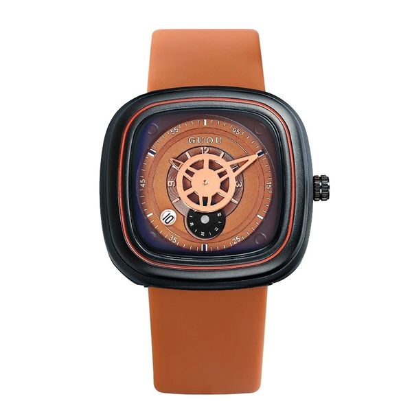 Square Waterproof Silicone Band Quartz Watch