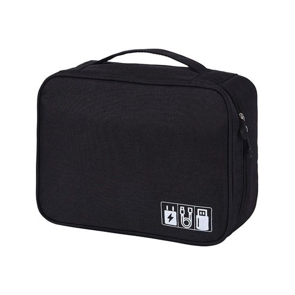 Digital Travel Cable Charger Accessory Bag - 917 - Black