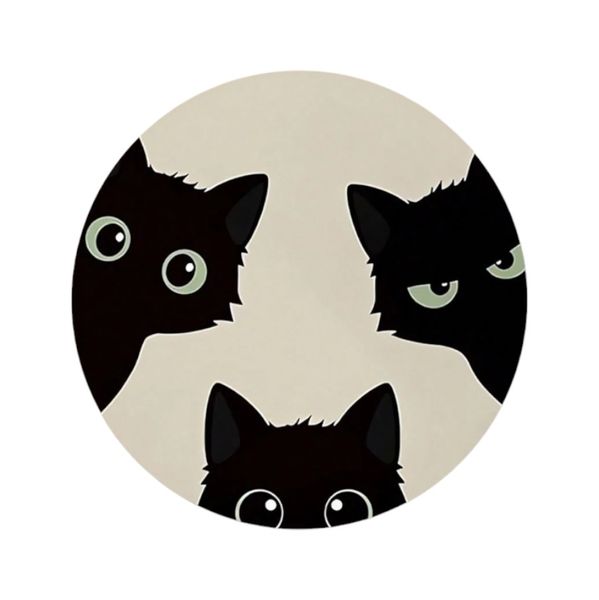 1 Piece - Sneaky Felines Mouse Pad - Multicolor