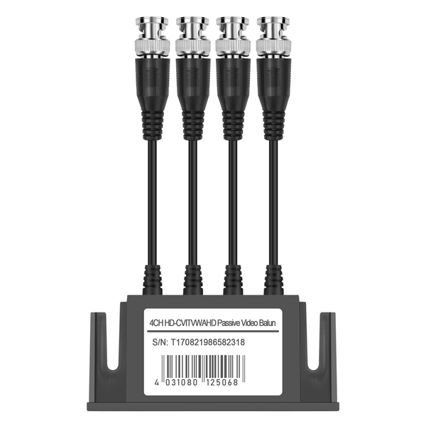 4-Channel Video Balun BNC UTP CAT5 Transmitter for CCTV/ Surveillance