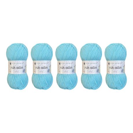 DK Milk Cotton Yarn (1x 50g ball) - Light Blue – Pine Needles