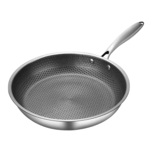 Wok Pan 32x8.5cm Frying Pan Style Stainless Steel