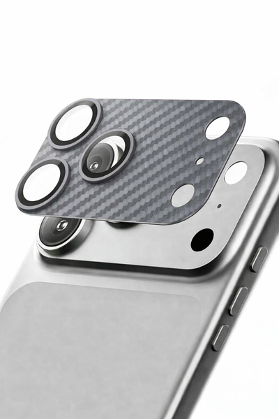 Carbon Fibre Texture Camera Lens Protector Compatible with iPhone 17 ProMax
