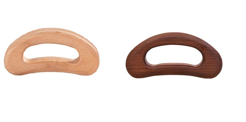 Set of 2 Body Gua Sha Wood and Stone Massaging Lymphatic Drainage Tools