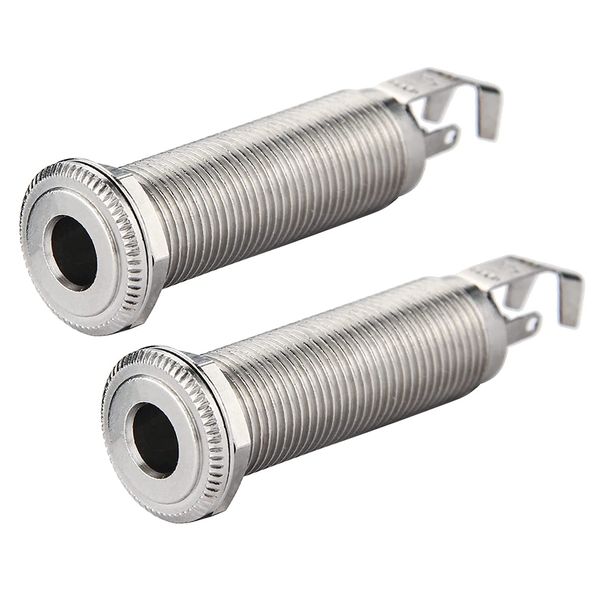 End Pin Output Jack,Ancable 1/4 inch 6.35mm Mono Barrel Jack 3 Pin Long Thr