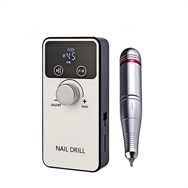 45000RPM Rechargeable Nail Drill - LCD Display 6 Bits Cordless File Kit