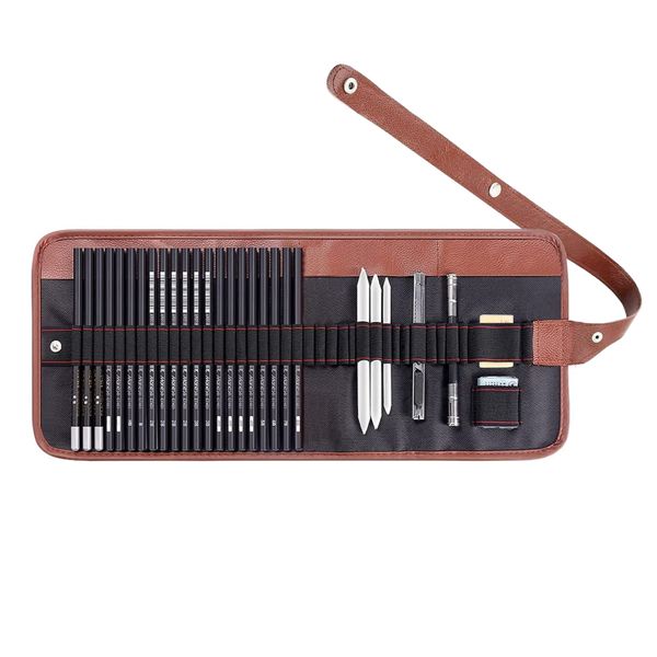 Professional Drawing &amp; Painting Art Pencil Sketching Set - 29 Pieces