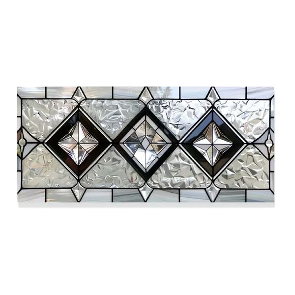 Decor Decal PVC Black and White Diamond Window Sticker (45cm x 100cm)