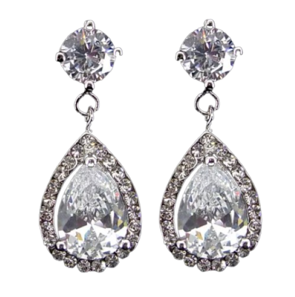 Crystal Earrings For Women - Teardrop