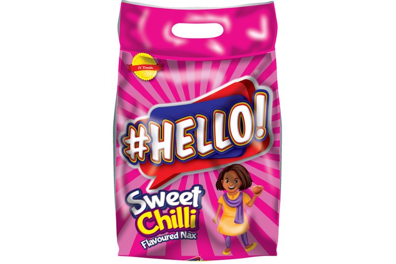 Hello Sweet Chilli Flavoured Naks Maize Snack 12 x 100g