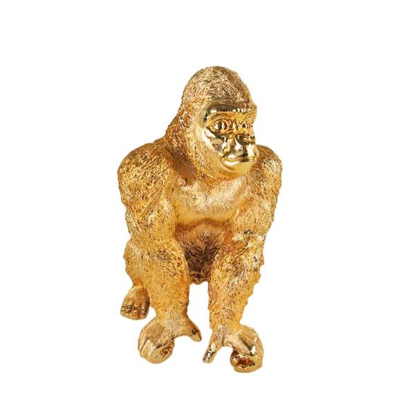 Golden Guardian Gorilla Sculpture