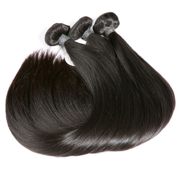 20" Brazilian Hair Bundles + 4x4 Closure - 3pcs, 10A Grade