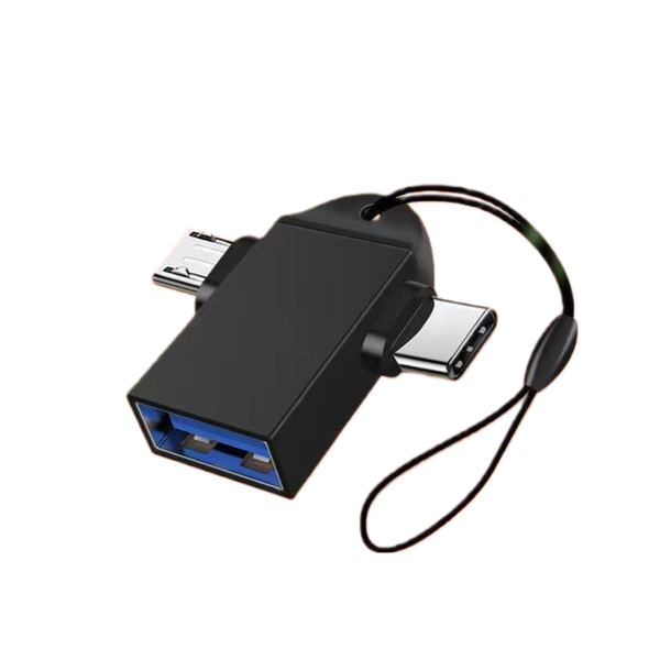 2 In 1 Type-C &amp; Micro USB Male To Female USB 3.0 Dual OTG Adapter