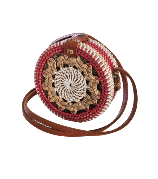 Bali Handwoven Rattan Round Bag