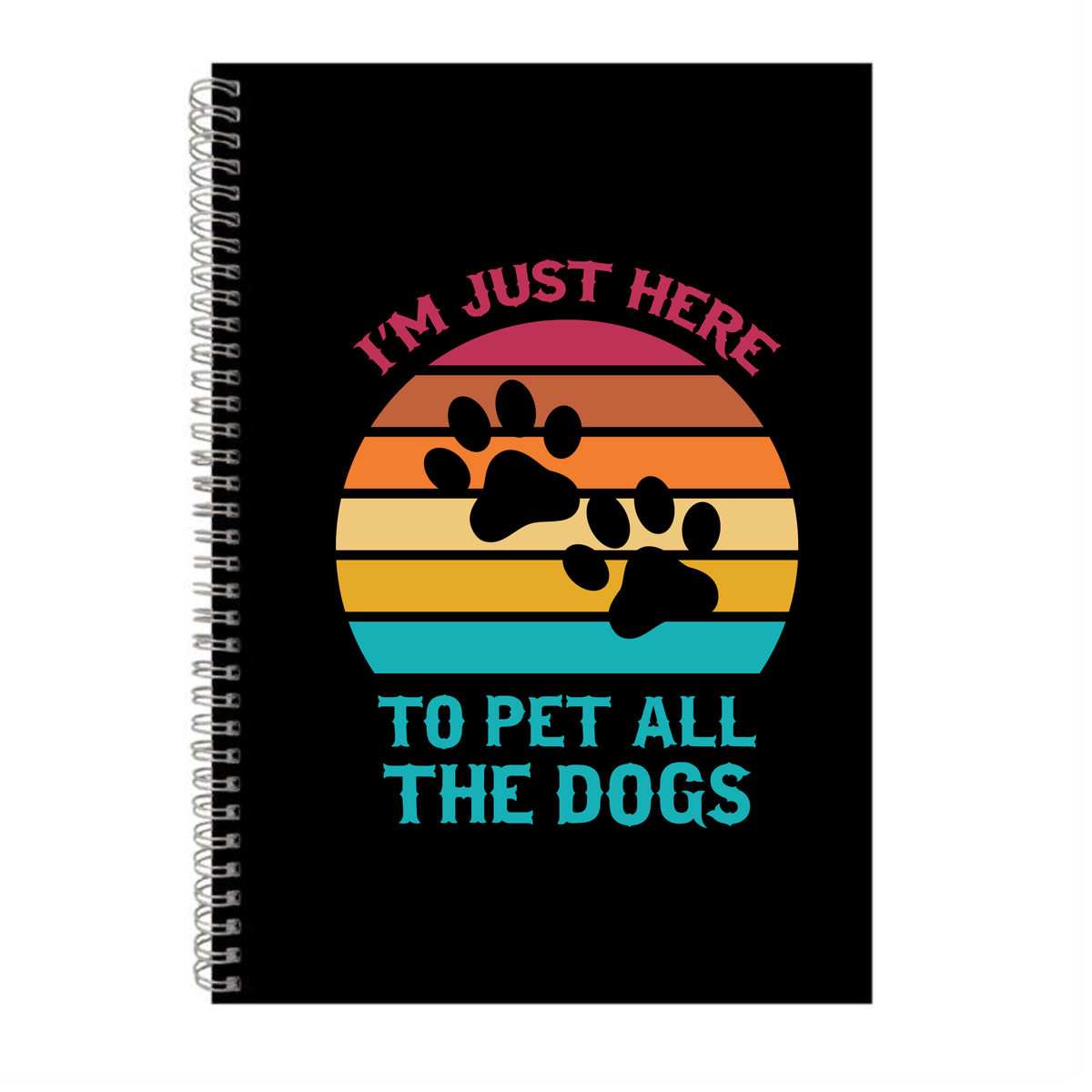 Petting Dogs Dog A4 Book for Dog Lovers Funny Graphic Birthday Present