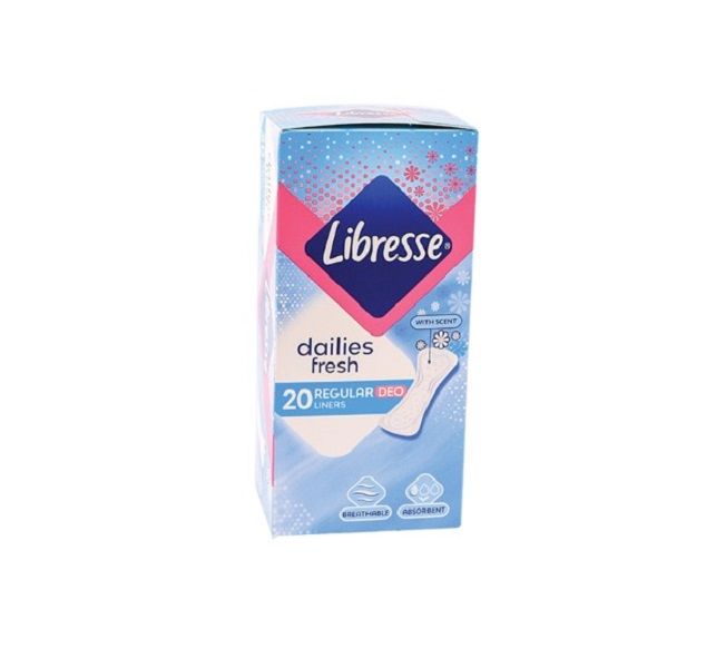 Libresse - 20 Regular Daily Fresh Pantyliners - Scented x 5