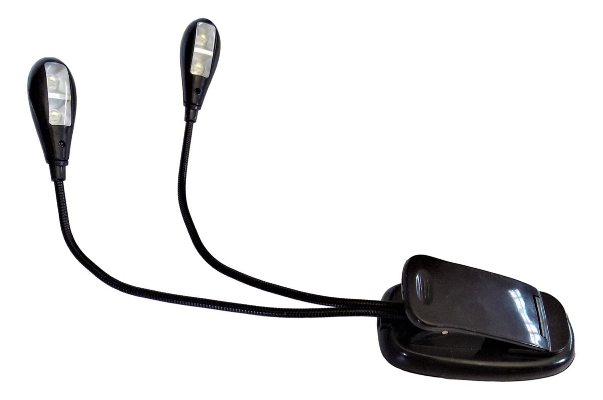 Clip on Book/Music Sheet/Reading/Power Outage Double LED Light