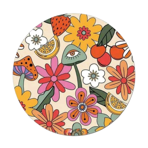 Pretty Prints Eye Flower Mouse Pad