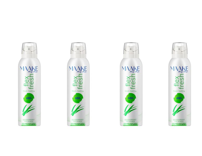 MAAKE Flex Fresh Deodorant Spray for Women 200ml Pack of 4 Perfumed Spray