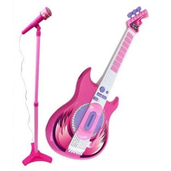Music Guitar Kids Toy with mic &amp; mobile mp3 compatibility(Music Instrument)