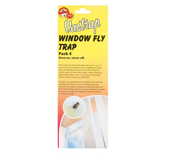 Bulk Pack x 3 Vastrap Fly Trap Window 4pcs per Pack