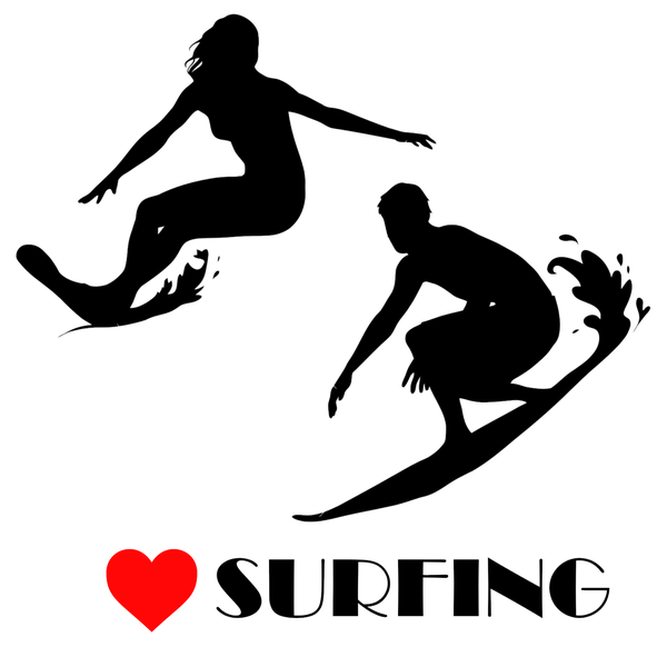 TrendSpire Surfing Vinyl Stickers