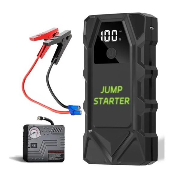 241030-1 2000A 12V Jump Starter with Tyre Compressor - Car Power Kit